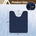 thumbnail image 2 of Toilet Rugs U-Shaped 24"x20",Soft Absorbent Bath Mat with Non-Slip TPR Backing, Machine Washable Shaggy Bath Rug for Toilet,Navy Blue, 2 of 8