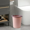 thumbnail image 7 of PPgejGEK Pressure Trash Can Garbage Bin for Bathroom Bedroom Office Kitchen Small Space Living 25x23x23cm 9.84x9.05x9.05in Dark Blue Light Blue Pink, 7 of 7