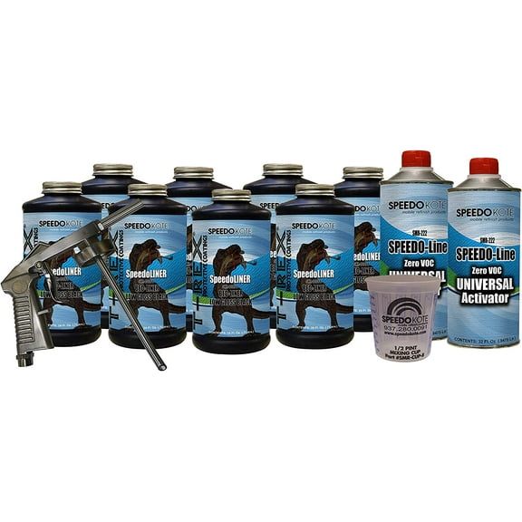 T-Rex Low Gloss Black Truck Bed Liner, SMR-1000FB-K8 Truck Bedliner w/Free Gun