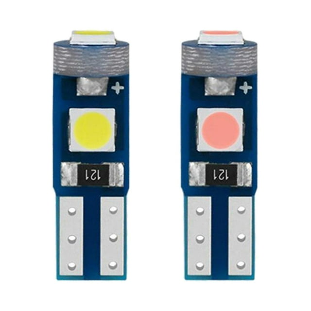 koolsoo 2pcs Motorcycles Car Light T5 3030 3SMD Indicator Fits Lights t5 3030 3SMD StyleF