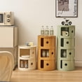 thumbnail image 5 of Bedside Tables Small Bedside Table Storage Space, Modern Side Table, Bedside Chest Made of Plastic, 5 of 5