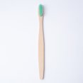 thumbnail image 1 of Cepillo de dientes de madera de bambú para adultos, con punta plana, de carbón de bambú, suave y esmerilado, para hoteles y casas de familia, 1 of 5