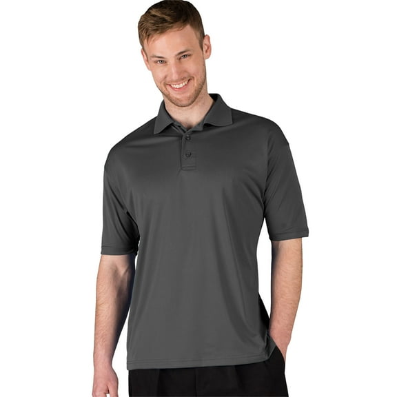 BlueGeneration Men's Ultra Lux Polo - Graphite 5 Extra Large Solid