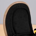 thumbnail image 7 of Shrysg Women's Vintage Faux Leather Beaded Lace Up Casual Shoes Soft Sole Round Toe Loafer Comfortable Slip On Walking Shoes for Daily Wear Black, 7 of 7