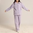 thumbnail image 4 of Womens Fleece Pajama Sets Long Sleeve Zip Up Jackets Pants Set Comfy Lounge Sets for Women Winter Women Pajama Sets, 4 of 7