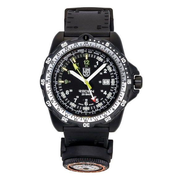 Luminox Recon Nav Spec GMT Rubber Strap Black Dial Quartz Diver's XL.8837.SET 200M Men's Watch