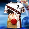 thumbnail image 2 of Camiseta con nombre personalizado para hombre, camisa con estampado 3D de bolos, informal, regalo para jugador de bolos, DW126Adult size 5XL Gao Jinjia LED, 2 of 2