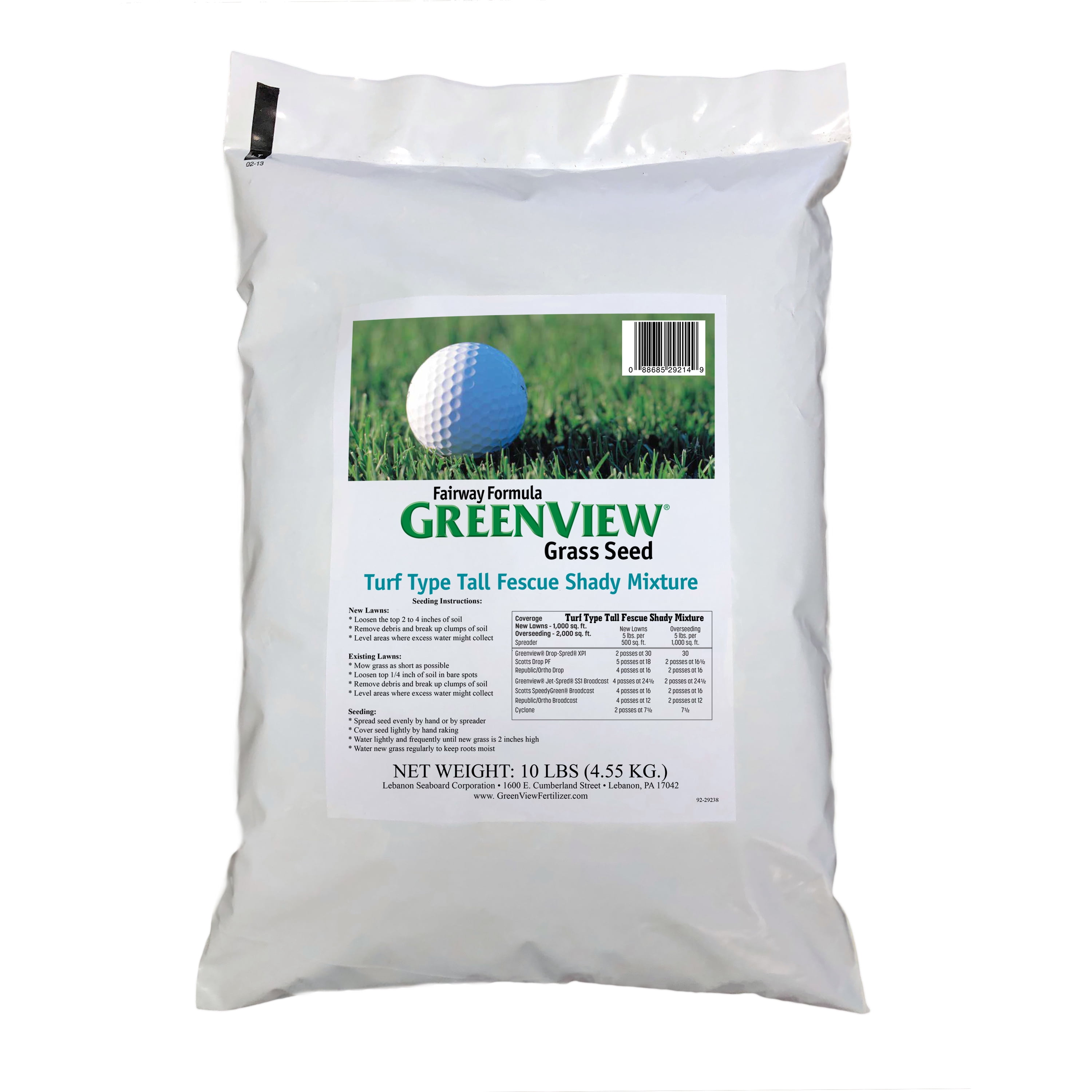 GreenView Fairway Formula Turf Type Tall Fescue Shady Grass Seed Mixture, bag 10 lb Walmart