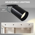 thumbnail image 3 of LUXRITE 3-Inch Cylinder Downlight Ceiling Spot Light 5CCT 15W, 1000 Lumens Dimmable ETL Listed Black 2 Pack, 3 of 7