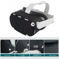 thumbnail image 3 of Housse de Protection en Silicone pour Accessoires Oculus Quest 2 Étui Casque VR Protection Tête Visage Coussin d'Il Poignée Ensemble Complet Vert, 3 of 6