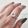 thumbnail image 6 of Hexagon White Topaz Ring, 925 Sterling Silver Ring, Women Ring, Natural White Topaz, November, Christmas, Thanksgiving, Tiny Dainty Ring, Handmade, Statement Jewelry, Wedding, Anniversary Gift, 6 of 8
