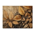 thumbnail image 3 of Designart "Earthy Foliage Balance II" Floral Print on Natural Pine Wood, 3 of 5