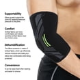 thumbnail image 4 of Elástico, transpirable, gimnasio, soporte de codo, protección, deporte, brazo, articulación, manga (XL), 4 of 5