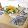 thumbnail image 4 of Ambesonne Travel Place Mats Set of 4, Shaman Rock Russia, Standard Size, Green Brown Blue, 4 of 6