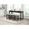 thumbnail image 5 of Lexicon Connected 4 Piece Wood Counter Height Dining Set in Espresso, 5 of 5