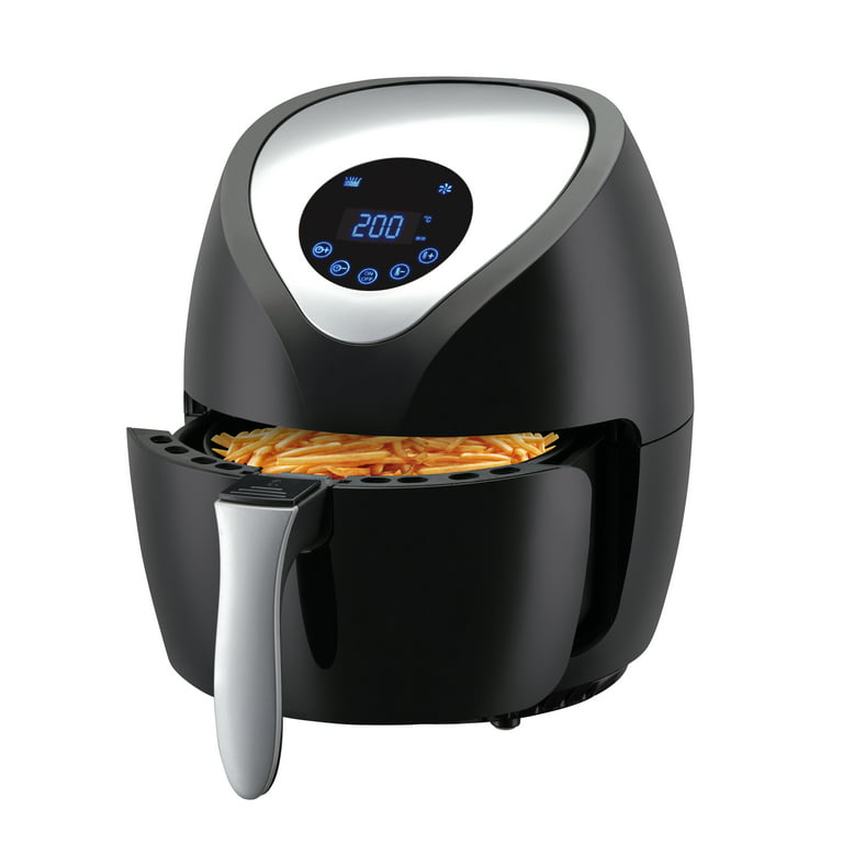 Emerald Air Fryer with Digital LED Touch Display 1400 Watts with Slide Out  Basket and Pan, 4.2QT Capacity (1812) 