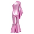 thumbnail image 4 of Kaerm Combinaison de Danse Jazz pour Filles une Épaule Manches Robe de Bal Rose 8, 4 of 7