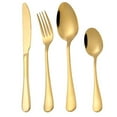 thumbnail image 1 of Ensemble de Couverts 4 Pcs en Acier Inoxydable Poli Ensemble de Couverts pour Dîner, 1 of 9