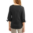 thumbnail image 2 of como blu women's long sleeve tie detail top, 2 of 5