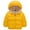 Yellow, variant on yocbz Jacket Toddler Toddler Boys Coats & Jackets Solid Color Ears Hooded Long Sleeve Warm Tops Coat Daily Wear Brown,Size for 3-4 Years