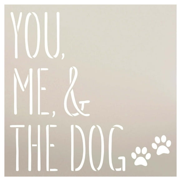 Pawfect Paws Dog Stencil - DIY Pet Decor Craft for Farmhouse Home Wood Signs (12 x 12 inch)