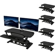 VERSADESK PowerPro Standing Desk Converter 36 Inches, Black, 5 Pack wood & steel