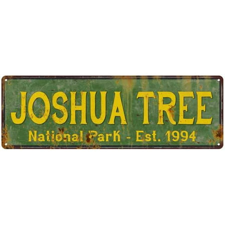Joshua Tree National Park Rustic Metal 6x18 Sign Cabin Wall Decor