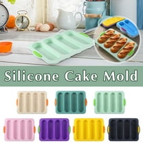 Nonstick French Bread Loaf Pan | 4-Bun Baking Tray | Food Grade Easy Release Bread Mold | Holder Design for Safe Handling | Dishwasher & Microwave Safe | 1 Piece | Even Heating