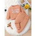 thumbnail image 3 of 9 Months Baby Girls Clothes 12 Months Girls 2PCS Fall Winter Outfits Letter Print Infant Girls Long Sleeve Top Pants Set, 3 of 7