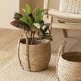 thumbnail image 6 of RotHome 12x10 Decorative Wicker Storage Basket for Home Decor, Round Woven Dog Toy Bin with Handles, Bathroom Towel Holder, Jute Plant Pot Cover for Indoor Shelf Closet Organization, 6 of 9