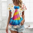 thumbnail image 3 of Party Decorations And Gift, Celebratory Theme Women's Blouse Short Sleeve Women's Top T-Shirt Spring Summer Clothes, 3 of 7