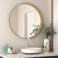 thumbnail image 2 of Black/ Gold Wall Framed Round/ Oval Mirrors for Bedroom, Bathrooms, Large Vanity Mirror, 2 of 8