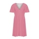 thumbnail image 5 of Puntoco Vestido De Manga Corta Con Cuello En V, Mujer Verano Estampado Talla Grande Suelto Rosa Xxxxxl, 5 of 7