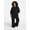 thumbnail image 2 of Terra & Sky Women's Plus Size Scuba Knit Layering Top with Long Sleeves, Sizes 0X-5X, 2 of 5