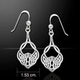 thumbnail image 4 of Jewelry Trends Sterling Silver Celtic Teardrop Knot Work Dangle Earrings Irish Jewelry, 4 of 4