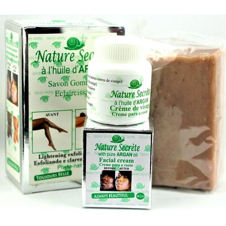 NATURE SECRET FACE CREAM with ARGAN OIL 40g and LARGE SOAP