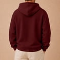 thumbnail image 6 of happyYEE Men's Waffle Hoodie with Drawstring, Casual Long Sleeve Hooded Sweatshirt, Fall Fashion Versatile Pullover Tops, 6 of 8
