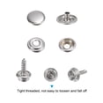 thumbnail image 4 of 25 Set Screw Snap Fasteners Kit 15mm Metal Snaps Button for Boat Canvas, Silver Tone, 4 of 6