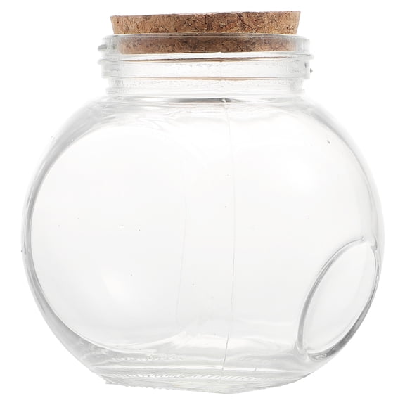 HEMOTON Transparent Glass Wishing Bottle with Stopper Design for Home Use Lovely Gift Idea 1pc