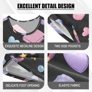 Kawaii Style Makeup Pattern Summer Pajama Set Soft Cotton Short Sleeve Sleepwear 2PCS Pajama Sets Breathable Lounge Set Size 5Y
