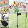 thumbnail image 5 of Solar Garden Lights, 7 Colorful Tulip Flower and 3 Butterfly lED Lights,Swaying With The Wind,Solar Outdoor Lights,Courtyard Channel Decoration(2 Pack）, 5 of 7