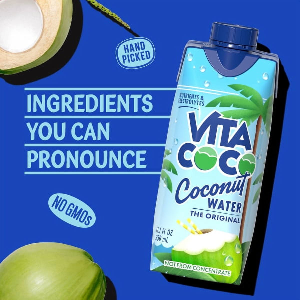 Vita Coco The Original Coconut Water, Nutrients & Electrolytes Rich, Pure, 11.1 fl. oz, 12 Count