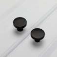 thumbnail image 4 of Juego de 10 pomos negros para puertas, pomos negros para cajones, pomos para muebles, pomos redondos para muebles de cocina, tiradores negros para muebles de cocina, 4 of 5