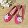 thumbnail image 4 of Miluxas Flats for Women Dressy Flowers Decorative Closed Toe Flats Comfortable Light Faux Suede Slip On Ballet Flats Hot Pink 9.5(43), 4 of 8