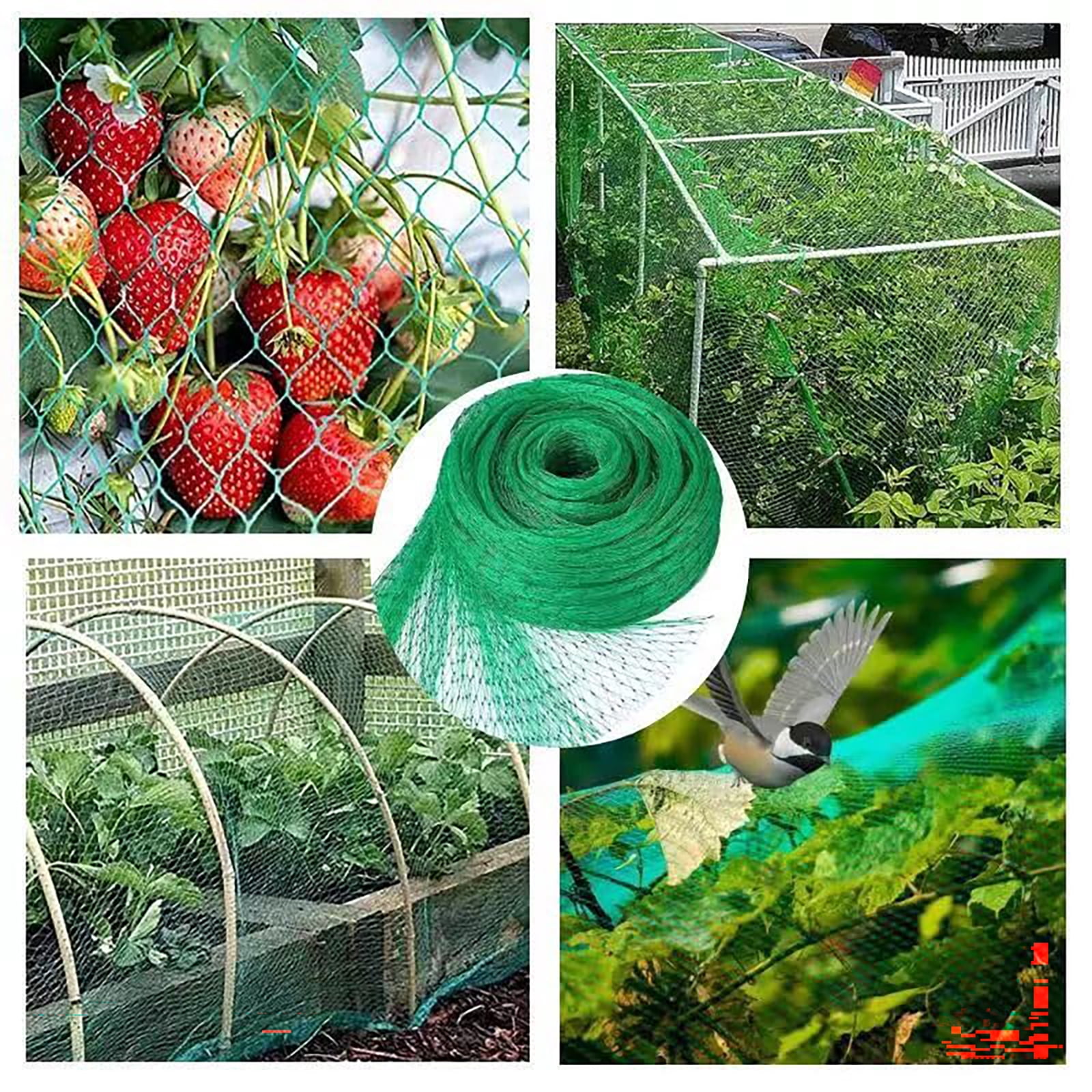 Garden Plant Fruit Protect Net and Garden Mesh Netting for Birds, Deer, Squirrels, Plants, Fruits Tree - Reusable Protective Mesh Netting