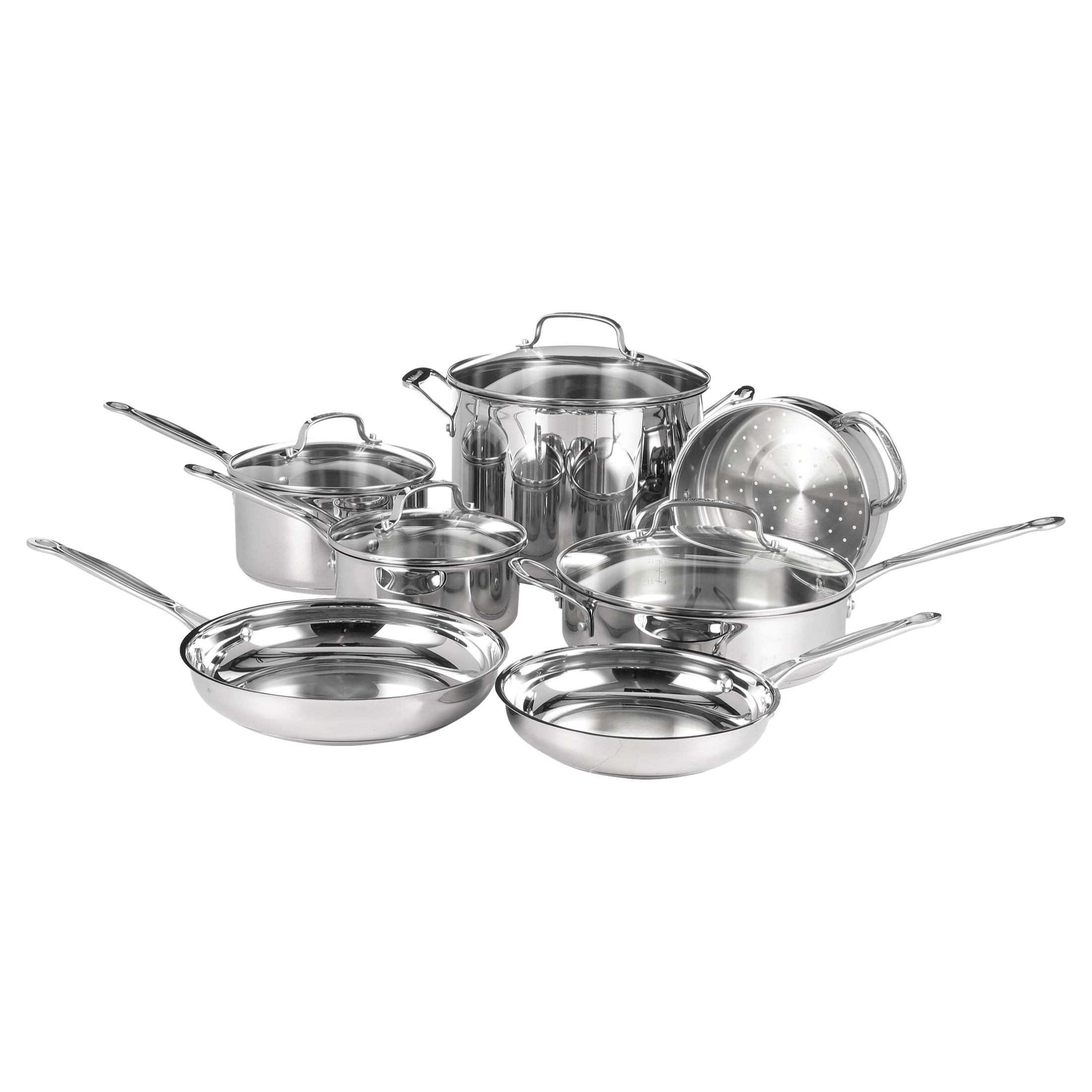 Cuisinart Heritage Stainless Collection 11-Piece Cookware Set - Stainless Steel