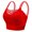 Red, variant on Women Bra Wide Shoulder Strap Hollow Out Floral Pattern Lace Seamless Bandeau Anti-exposure Maximum Comfort Shockproof Push-up Anti-snagging Wireless Yoga Daily Bra