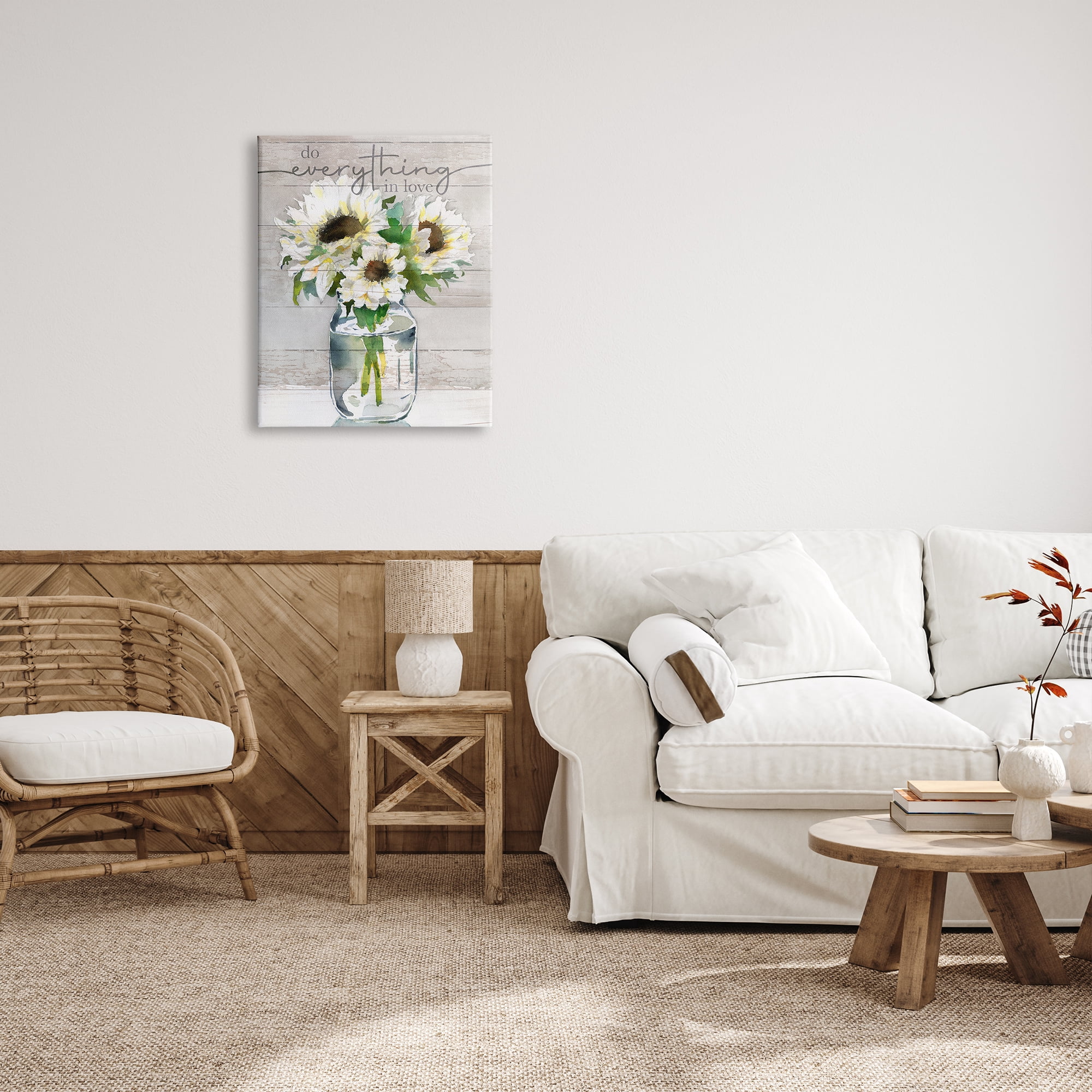Stupell Industries Everything in Love Romantic Country Blooms Bouquet Graphic Art Gallery Wrapped Canvas Print Wall Art, Design by Theresa Heidel