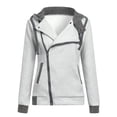 thumbnail image 1 of Pntutb, sudaderas con capucha de manga larga para mujer, chaquetas con capucha ajustadas informales, sudadera con cremallera, botones, tops con cordón y bolsillos Pntutb Pntutb-29, 1 of 7