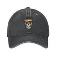 thumbnail image 2 of XMXT Cotton Baseball Cap, Cartoon Colorful Skeleton Mens Baseball Hats, Black, 2 of 9